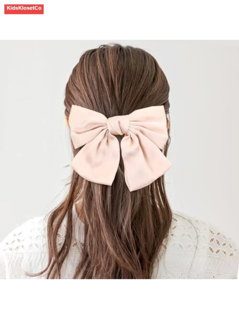 Oversized Satin Knot Hair Bows - 15 Pack Large Bow Clips